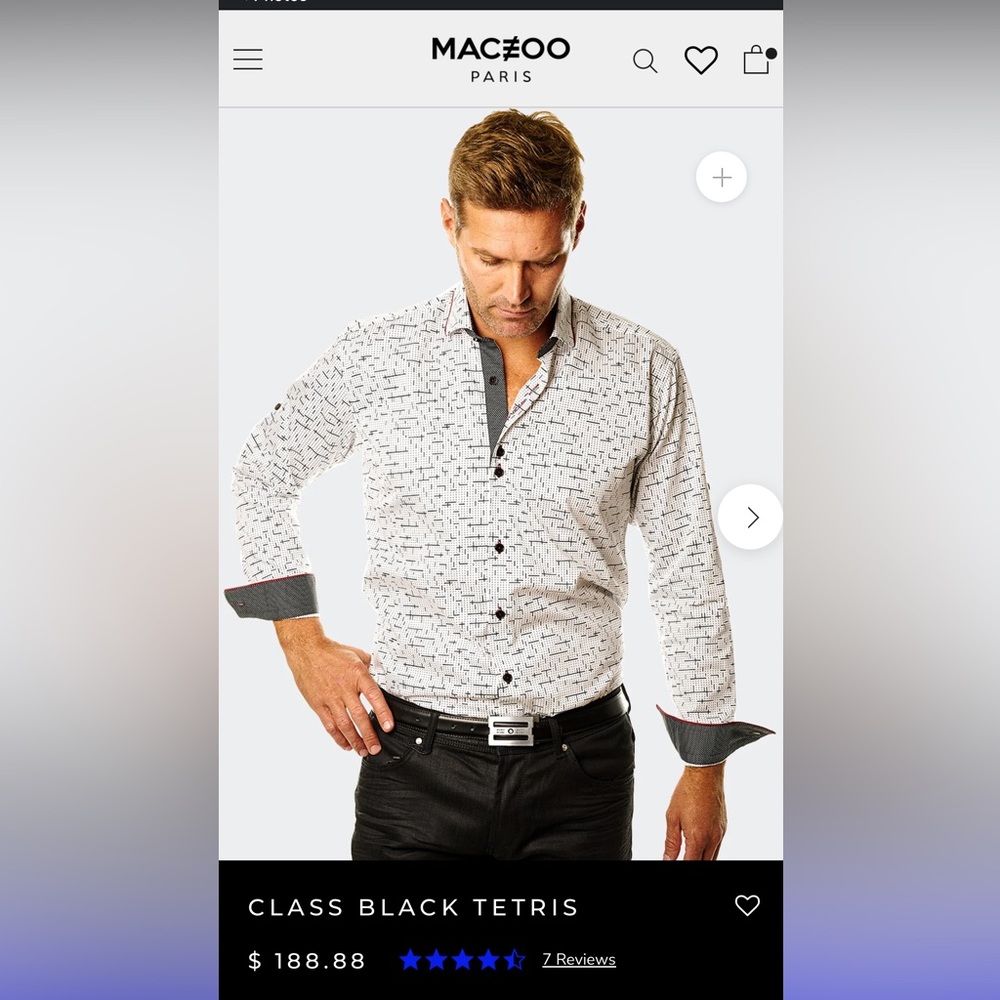 Maceoo eclectic tetris shirt in Medium